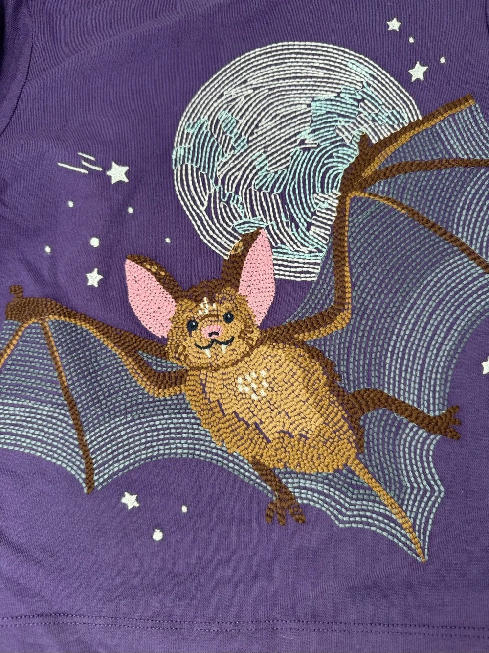 Mini Boden bat supserstitch tee M2-3